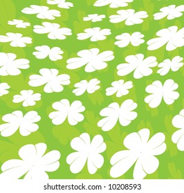 Four leaf clover background vector illustration