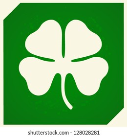 Four leaf clover background Vector illustration