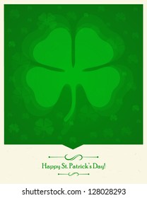 Four leaf clover background Vector illustration