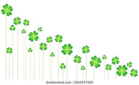 four leaf clover background vector illustration