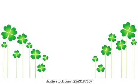 four leaf clover background vector illustration