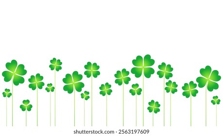 four leaf clover background vector illustration