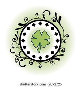 Four Leaf Clover in Decorative Environment