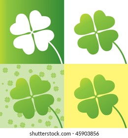 four leaf clover design with four options