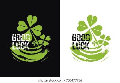 Four leaf clover design / vector illustration for shirt