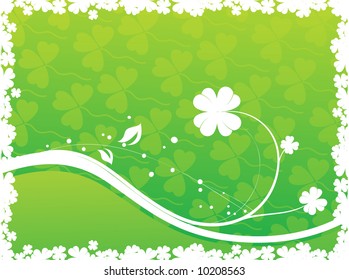 Four leaf clover designs vector illustration