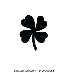 four leaf clover doodle icon, vector illustration