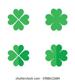 Four leaf clover flat icon