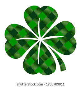 Four leaf clover - funny St Patrick's Day inspirational lettering design for posters, flyers, t-shirts, cards, invitations, stickers, banners, gifts. Irish leprechaun shenanigans lucky charm clover.