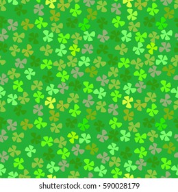 Four leaf clover, good luck symbol, St. Patrick's day, green background, seamless pattern for wallpaper, pattern fills,web page background,fabric,surface textures,gifts, wrapping paper. scrap booking