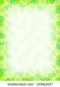 Four leaf clover grass background