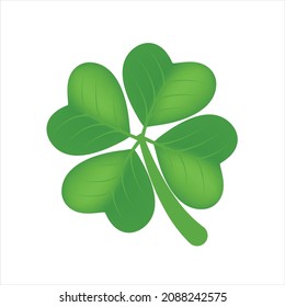 Four Leaf Clover Clover green Ireland Lucky plant flower icon vector template Use for text emoji emotion expression reactions chat comment social media app smartphone to family friends