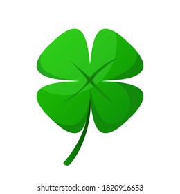 Cuatro trébol hoja, verde afortunado cuatro trébol irlandés hoja.