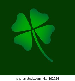 four leaf clover green symbol icon vector version