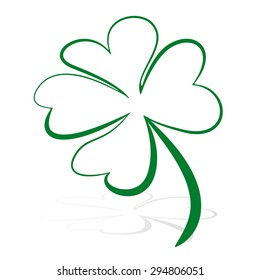 four leaf clover green  vector symbol icon