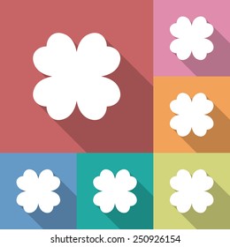 Four leaf clover icon. 