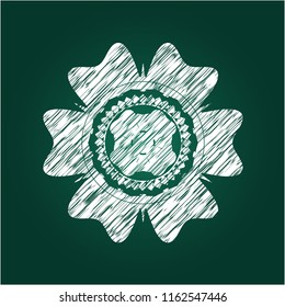 four leaf clover icon with chalkboard texture