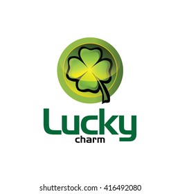 Four Leaf Clover icon design in vector format over white isolated background
