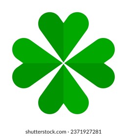 Four leaf clover icon. Good luck. Vector.
