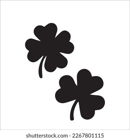 Four leaf clover icon. Green herb Isolated on white.
St Patrick day vector