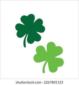 Four leaf clover icon. Green herb Isolated on white.
St Patrick day vector