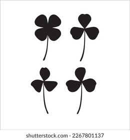 Four leaf clover icon. Green herb Isolated on white.
St Patrick day vector