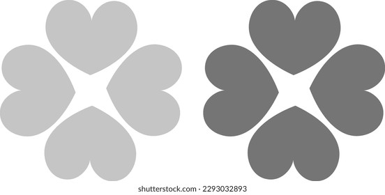 Ilustración de icono de tracción de cuatro hojas