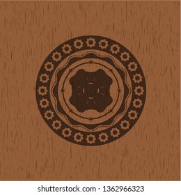 four leaf clover icon inside wood signboards