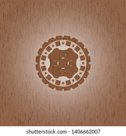 four leaf clover icon inside wood signboards