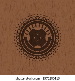 four leaf clover icon inside wood signboards