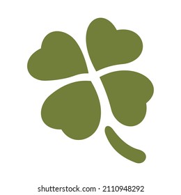 Four leaf clover icon isolated on white background