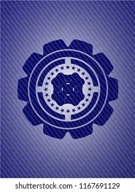 four leaf clover icon with jean texture