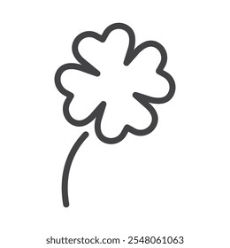 Four leaf clover icon Logo symbol outline set