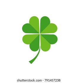 Four leaf clover icon, luck symbol. Vector illustration