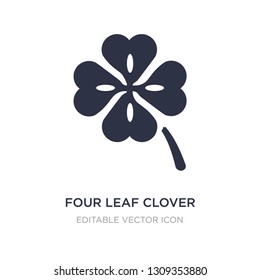 four leaf clover icon on white background. Simple element illustration from Nature concept. four leaf clover icon symbol design.