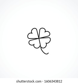 four leaf clover icon on white background. four leaf clover icon on white background. four leaf clover icon on white background. 