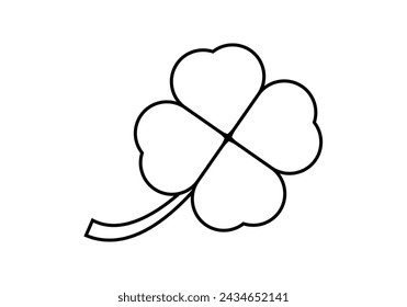 Four leaf clover icon on white background.