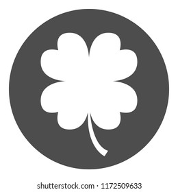 Four leaf clover icon. Saint Patrick's Day symbol. Vector.