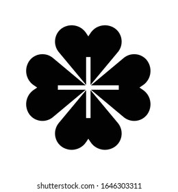 Four leaf clover icon, Saint patrick's day related vector illustration