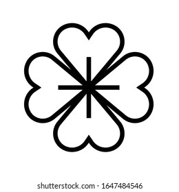 Four leaf clover icon, Saint patrick's day related vector illustration