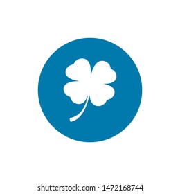 Four leaf clover icon. Clover silhouette. Simple icon. Web site page and mobile app design vector element.