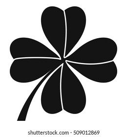 Four leaf clover icon. Simple illustration of four leaf clover vector icon for web