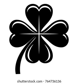 Four leaf clover icon. Simple illustration of four leaf clover vector icon for web