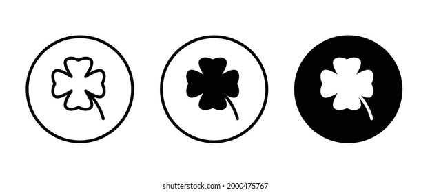 four leaf clover icon, St Patricks day icons 