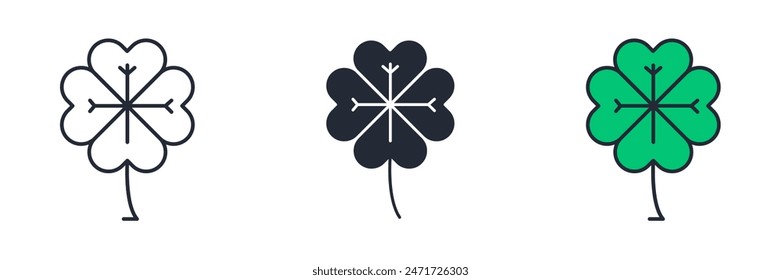 Four Leaf Clover Icon theme symbol vector illustration isolated on white background