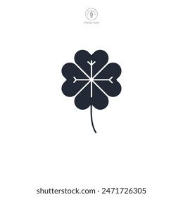 Four Leaf Clover Icon theme symbol vector illustration isolated on white background