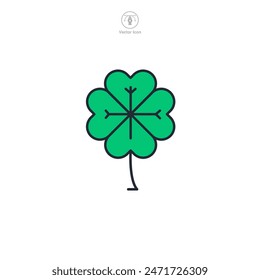 Four Leaf Clover Icon theme symbol vector illustration isolated on white background