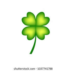 Four leaf clover icon. Clover vector illustration.