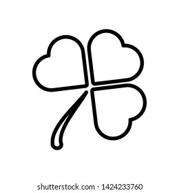 four leaf clover icon vector design template
