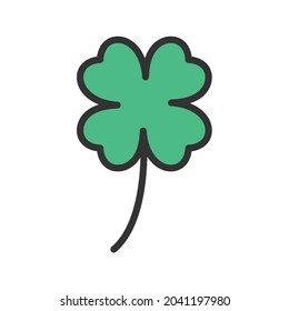 Four Leaf Clover icon vector image. Can also be used for Seasonal. Suitable for mobile apps, web apps and print media.